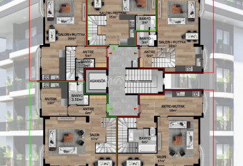 Квартира 2+1 в Алании, Турция | SBB-56014
