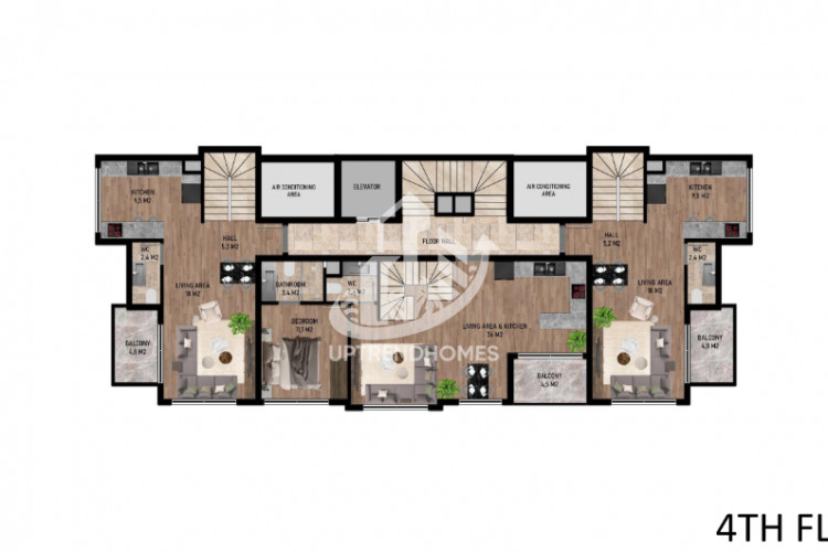 Квартира 1+1 в Кестеле, Турция | PKK-56153