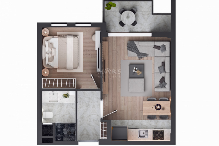 Квартира 1+1 в Алании, Турция | STE-56282