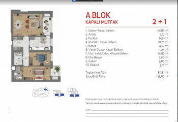 Квартира 2+1 в Стамбуле, Турция | PTE-56427