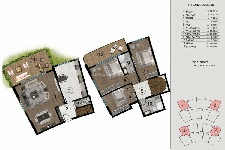 Пентхаус 2+1 в Башискеле, Турция | PBB-56431