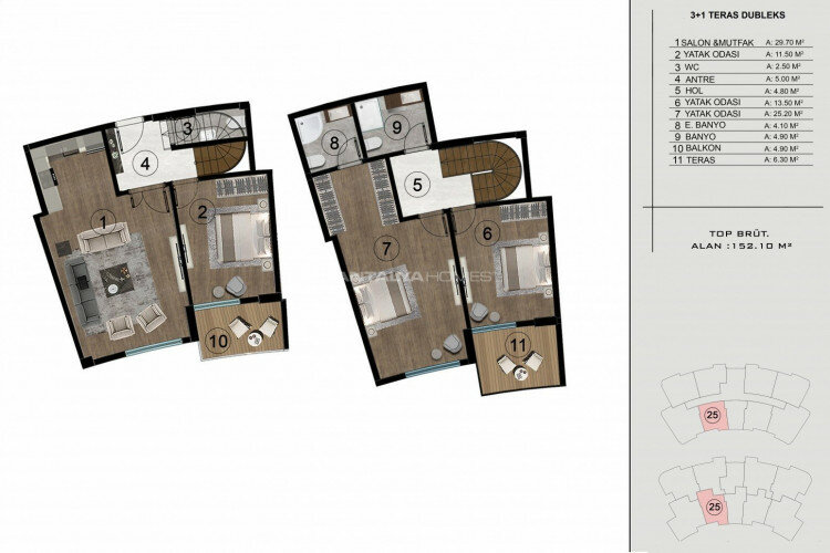 Квартира 1+1 в Башискеле, Турция | SBB-56430