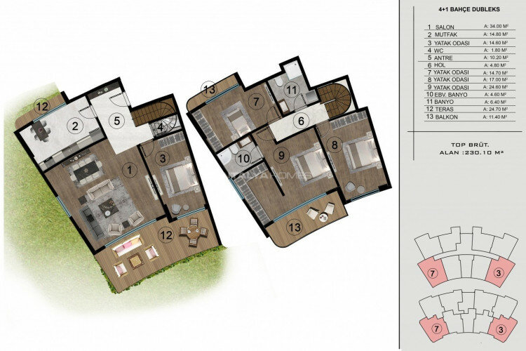 Квартира 3+1 в Башискеле, Турция | STE-56433