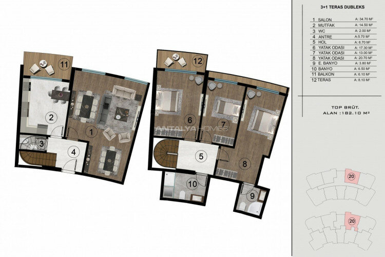 Квартира 3+1 в Башискеле, Турция | STE-56433