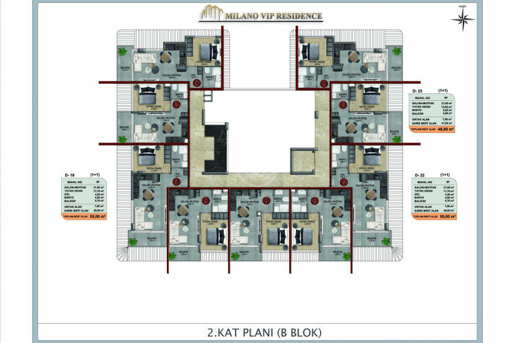 Квартира 1+1 в Алании, Турция | SBB-57363