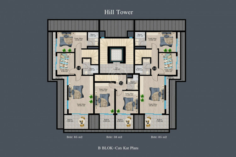 Квартира 2+1 в Алании, Турция | STE-57380