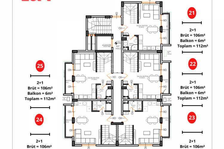 Квартира 1+1 в Алании, Турция | STE-57386