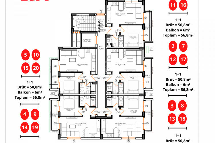 Квартира 1+1 в Алании, Турция | STE-57386
