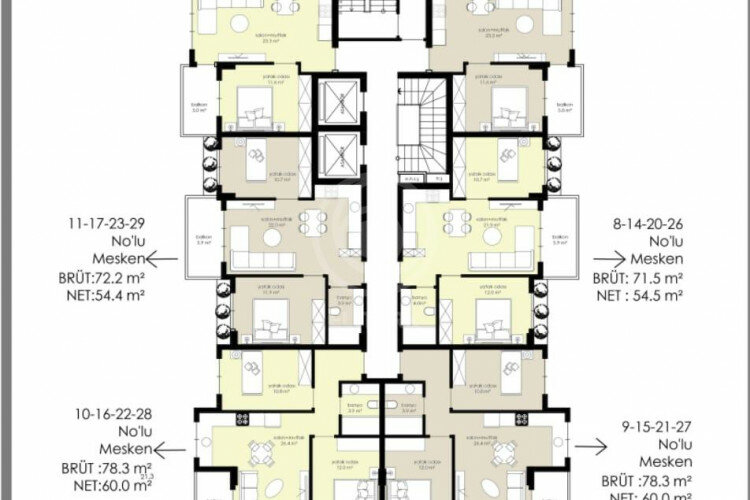 Квартира 2+1 в Алании, Турция | SBB-57416
