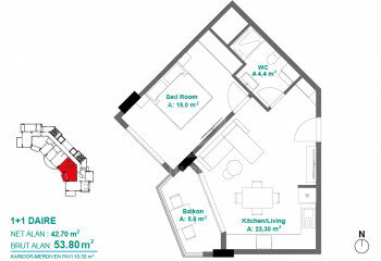 Квартира 1+1 в Алании, Турция | PBB-57419