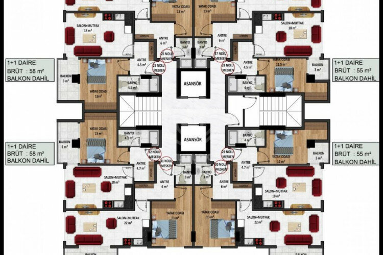 Квартира 1+1 в Алании, Турция | PKK-57426
