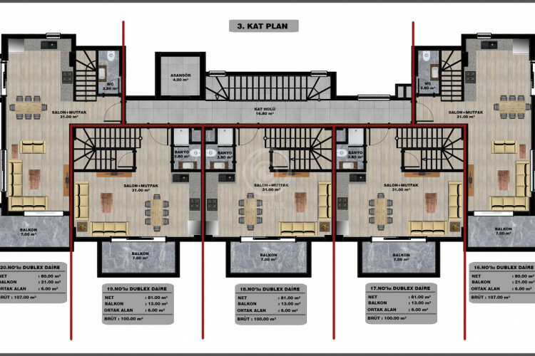 Квартира 2+1 в Алании, Турция | SBB-57464