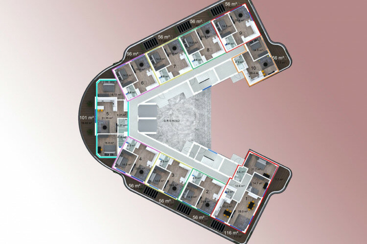 Квартира 2+1 в Газипаше, Турция | STE-57469