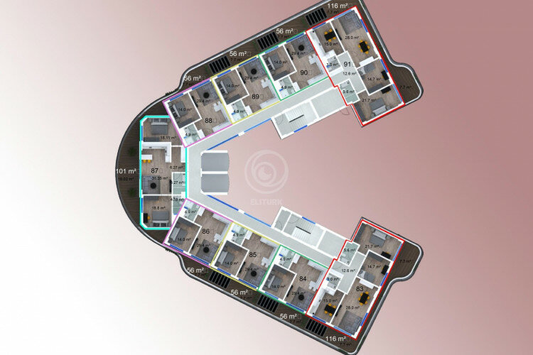 Квартира 2+1 в Газипаше, Турция | STE-57469