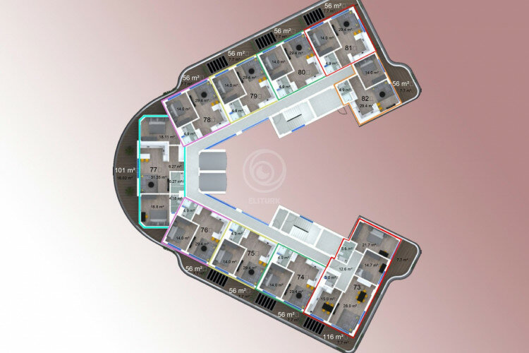 Квартира 2+1 в Газипаше, Турция | STE-57469