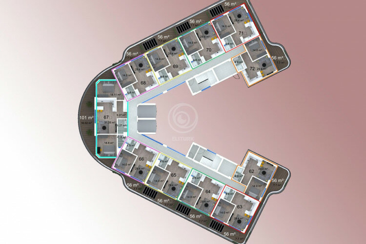 Квартира 2+1 в Газипаше, Турция | STE-57469