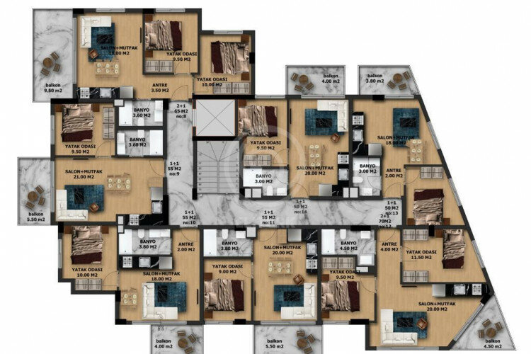 Квартира 2+1 в Алании, Турция | PBB-57502