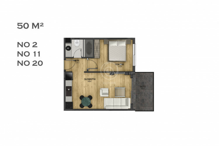 Квартира 1+1 в Алании, Турция | PBB-57573