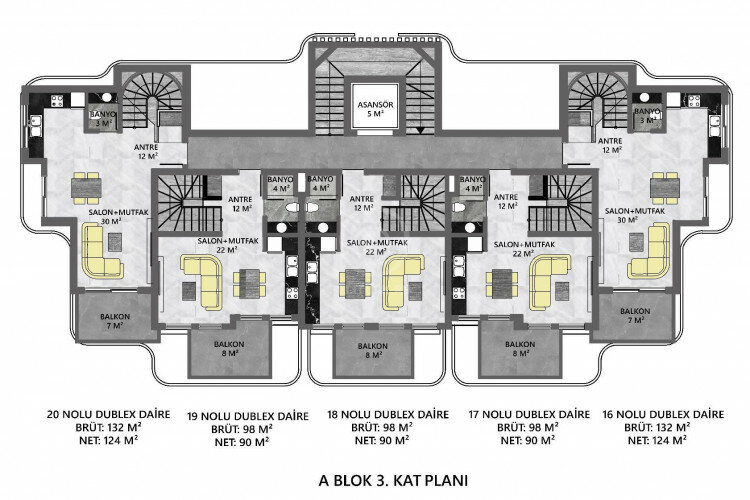 Квартира 2+1 в Алании, Турция | SBB-57724