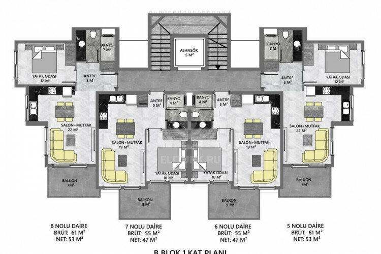 Квартира 2+1 в Алании, Турция | SBB-57724