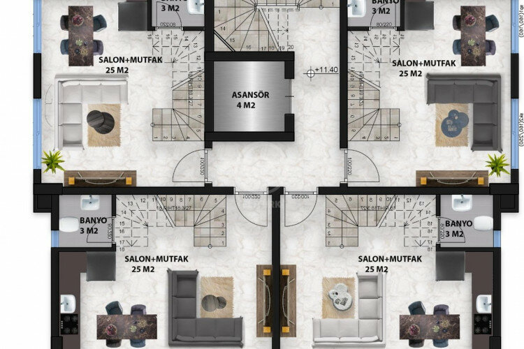 Квартира 2+1 в Алании, Турция | PBB-57801