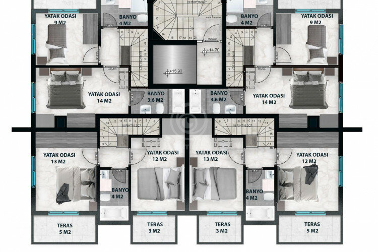 Квартира 2+1 в Алании, Турция | PBB-57801