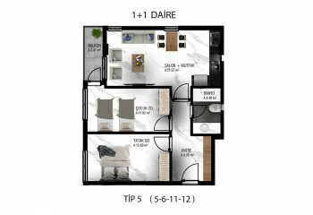 Квартира 3+1 в Алании, Турция | STE-57882