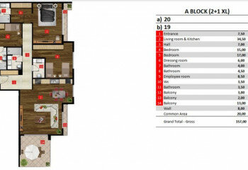 Квартира 3+1 в Алании, Турция | STE-57916