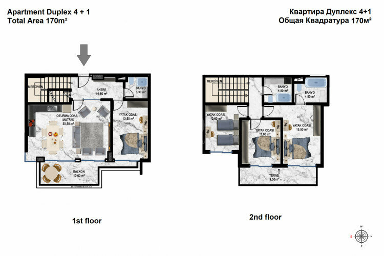 Квартира 4+1 в Алании, Турция | STE-58203