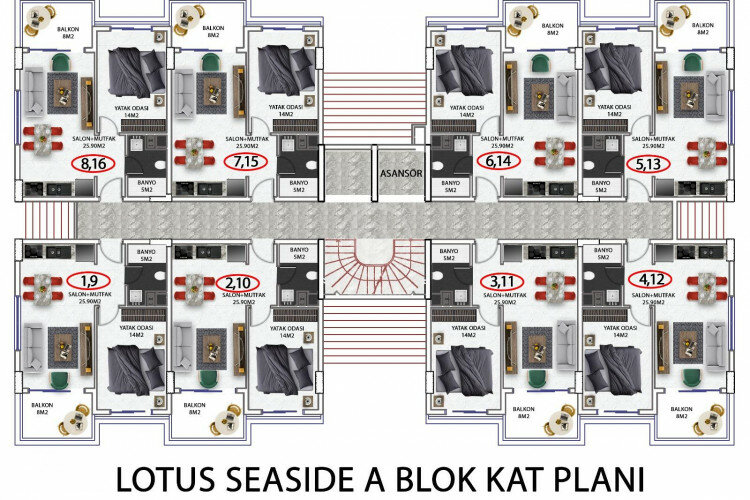 Квартира 2+1 в Алании, Турция | STE-58240