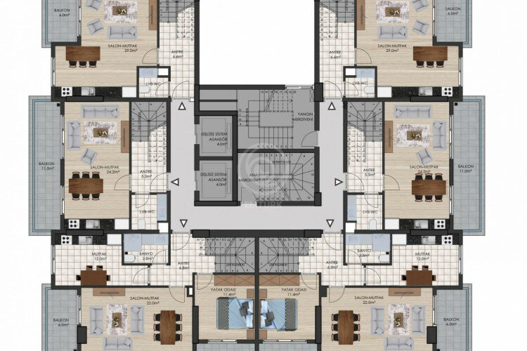 Квартира 4+1 в Алании, Турция | STE-58254