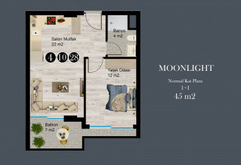 Квартира 2+1 в Алании, Турция | PTE-58268