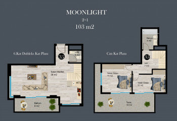 Квартира 2+1 в Алании, Турция | PTE-58268