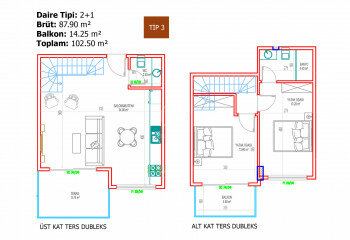 Квартира 2+1 в Алании, Турция | SBB-58281