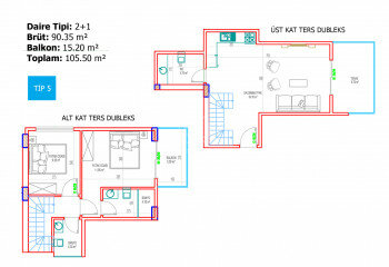 Квартира 2+1 в Алании, Турция | SBB-58281