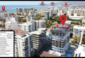Квартира 1+1 в Алании, Турция 