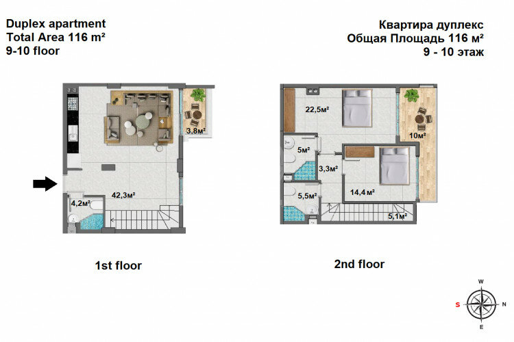 Квартира 3+1 в Алании, Турция | SBB-58383