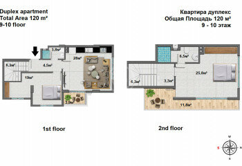 Квартира 3+1 в Алании, Турция | SBB-58383