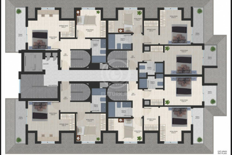 Квартира 3+1 в Алании, Турция | SBB-61506