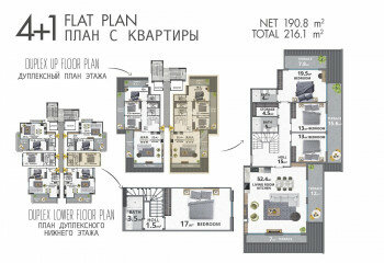 Квартира 4+1 в Алании, Турция | SBB-58411