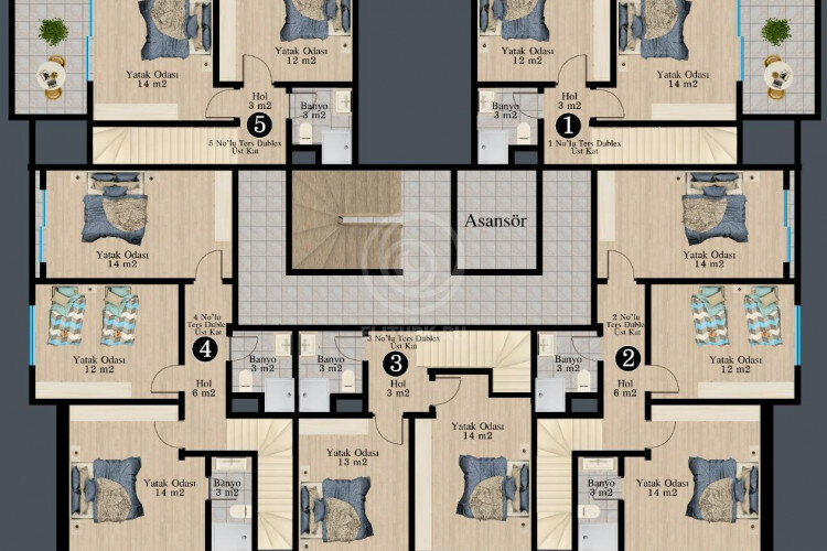 Квартира 3+1 в Алании, Турция | STE-58526