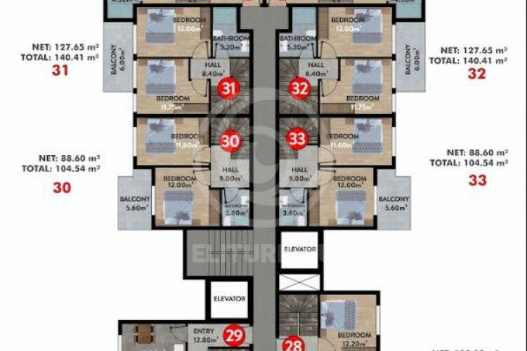 Квартира 2+1 в Алании, Турция | PTE-64677