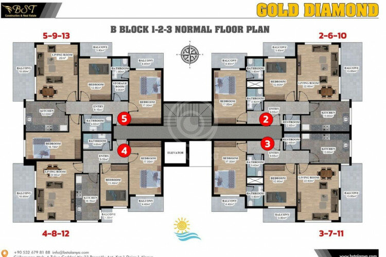 Квартира 2+1 в Алании, Турция | PTE-64677