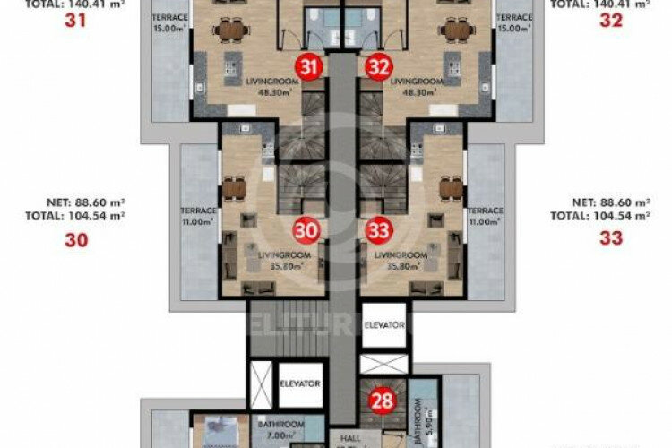 Квартира 3+1 в Алании, Турция | PKK-64678