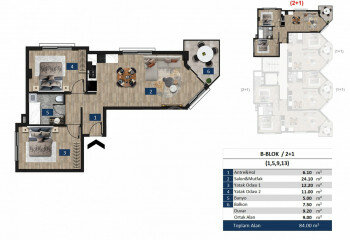 Квартира 2+1 в Алании, Турция | STE-59170