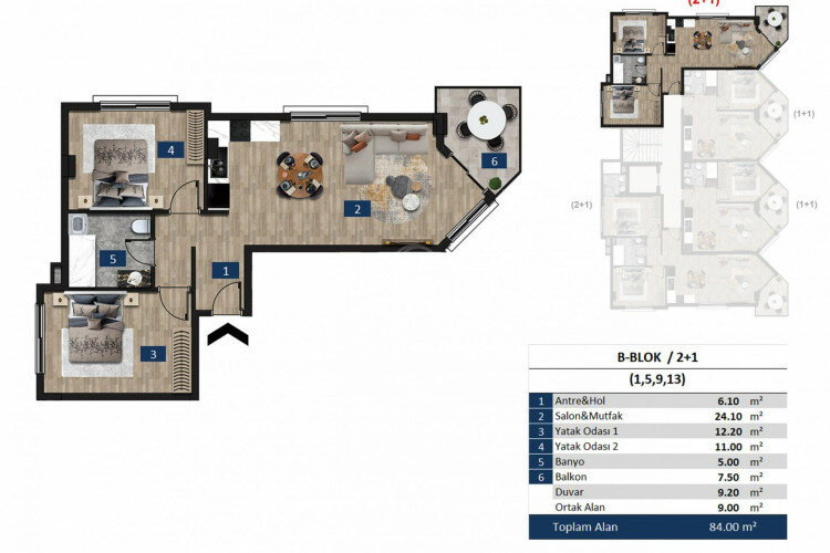 Квартира 3+1 в Алании, Турция | STE-59172