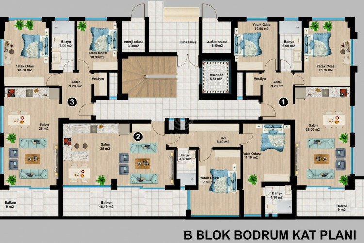Квартира 3+1 в Алании, Турция | PTE-59318