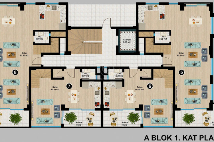 Квартира 2+1 в Алании, Турция | SBB-59317