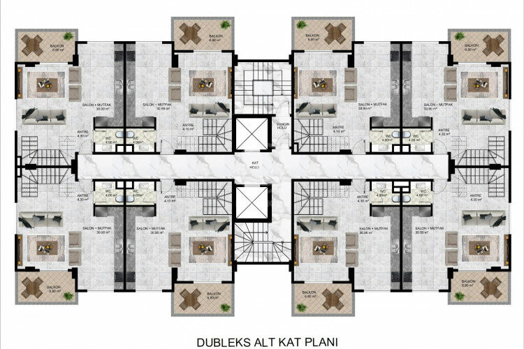 Квартира 2+1 в Алании, Турция | SBB-59504