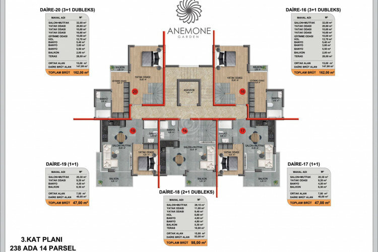 Квартира 1+1 в Алании, Турция | STE-59711